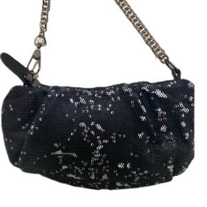 orYANY Black Sequin Mini Bag with Chain Strap